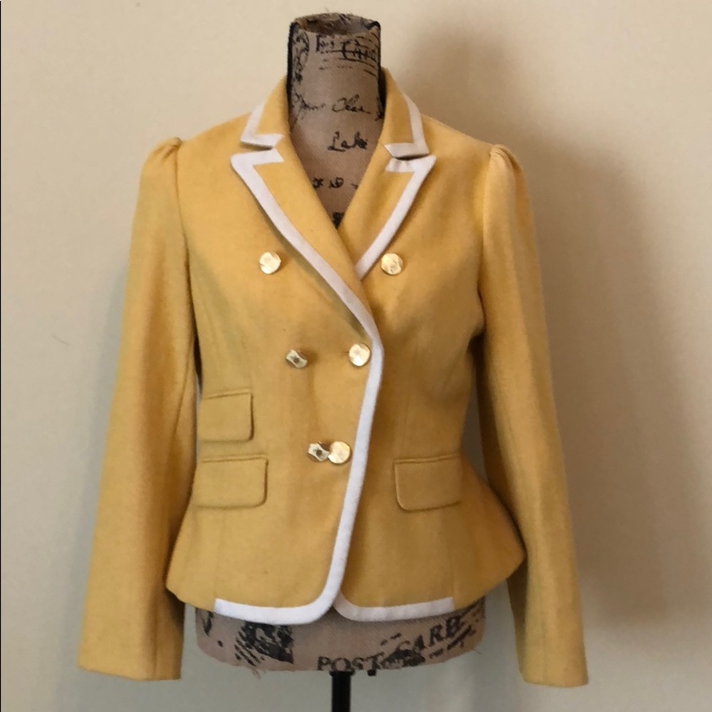 Ann Taylor Loft petites Yellow Blend Blazer